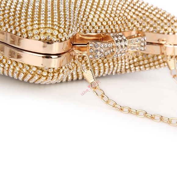 Kitty, Rhinestone embellished Minaudière Clutch - Picture 3 of 8